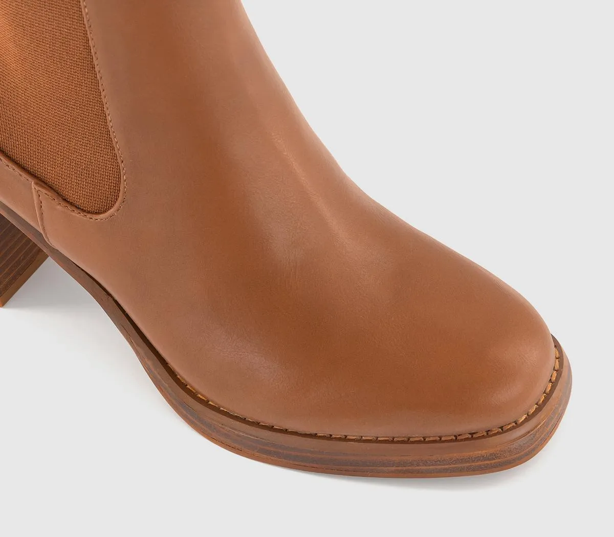 Womens Office Announce  Platform Chelsea Boots Tan