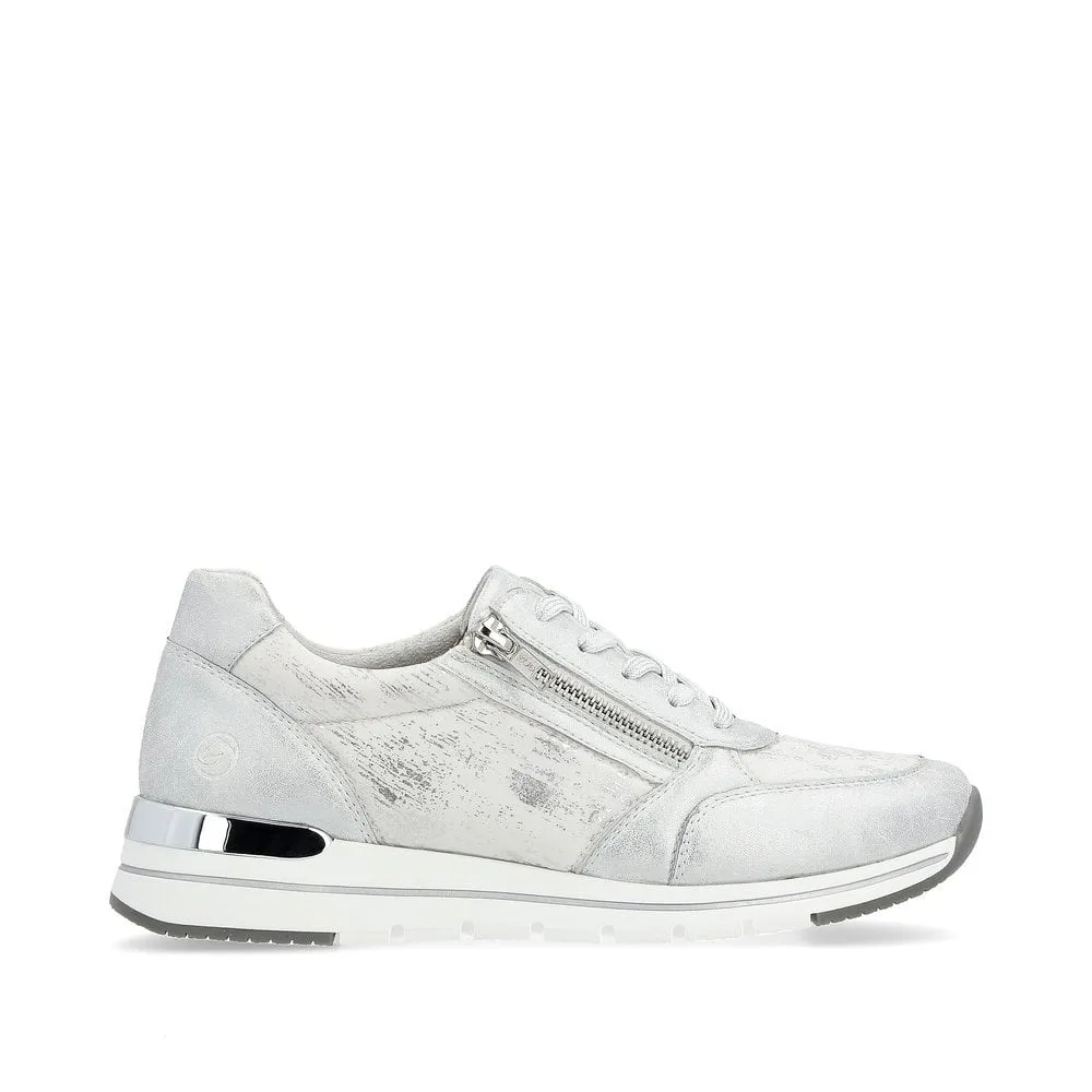 Womens Remonte R6700-91 Trainer Shoe White Silver