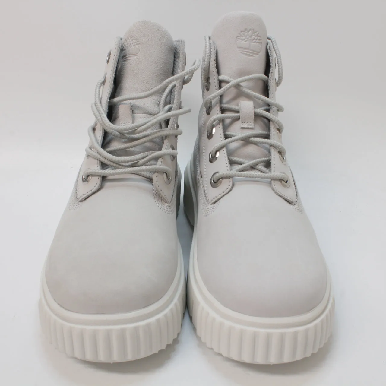 Womens Timberland Greyfield Leather Boots Light Grey Nubuck Uk Size 6