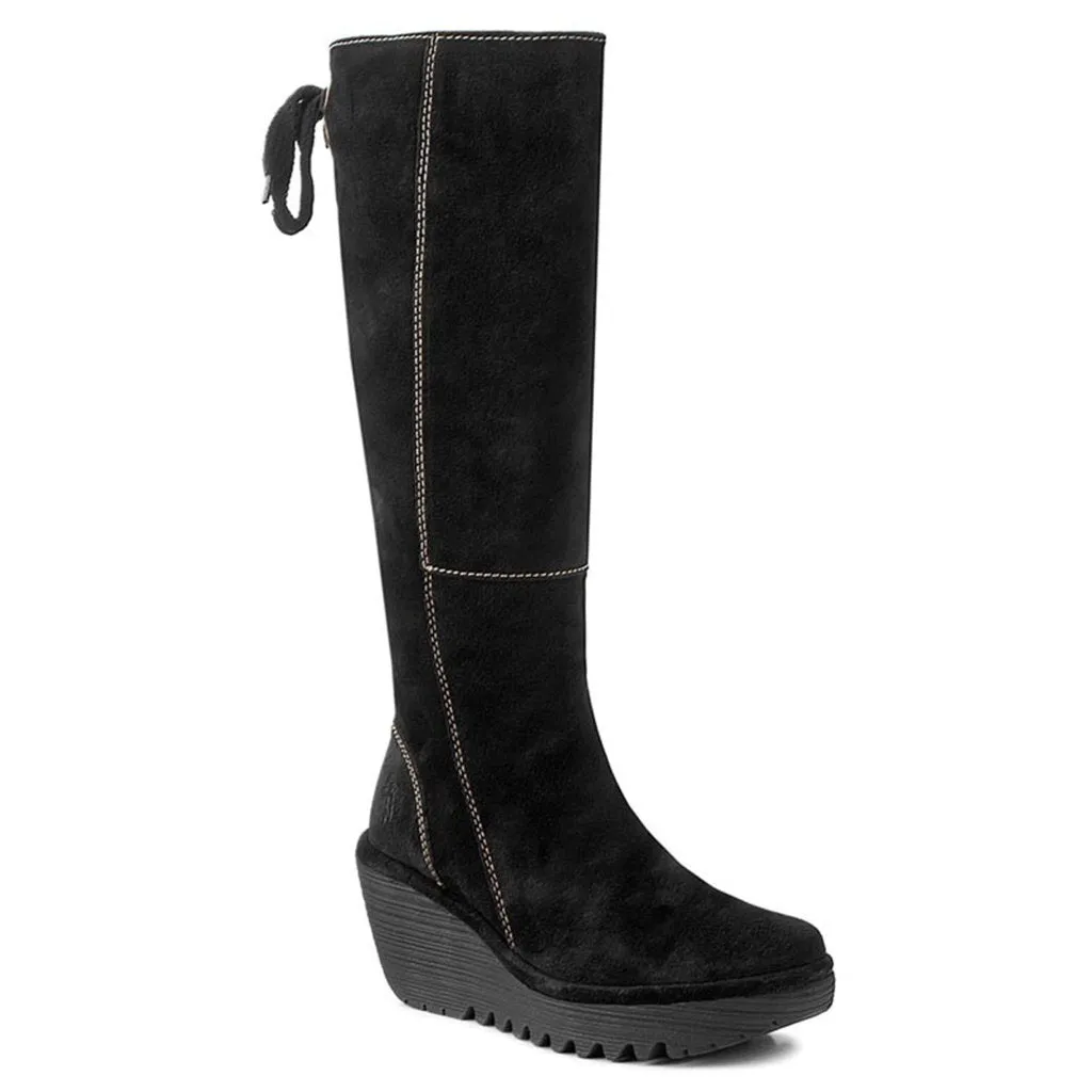 Yust Suede Women's Wedge Heel Calf Length Boots